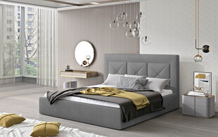 Кровать NORE Cloe 12, 200x200 см, серая цена и информация | Кровати | hansapost.ee