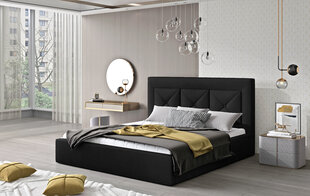 Кровать NORE Cloe 14, 200x200 см, черная цена и информация | Кровати | hansapost.ee
