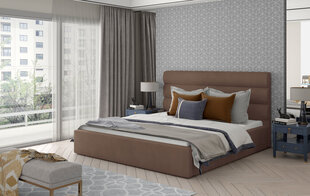 Кровать NORE Caramel 05, 200x200 см, светло-коричневая цена и информация | Кровати | hansapost.ee