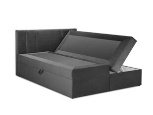 Кровать Mazzini Beds Afra 200x200 см, темно-серая цена и информация | Кровати | hansapost.ee