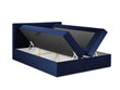 Voodi Mazzini Beds Mimicry 200x200 cm, sinine hind ja info | Voodid | hansapost.ee