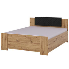 Кровать Selsey Rinker 160x200 см, светло-коричневая/черная цена и информация | Кровати | hansapost.ee