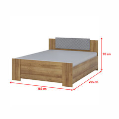 Кровать Selsey Rinker 160x200см, коричневая/серая цена и информация | Кровати | hansapost.ee