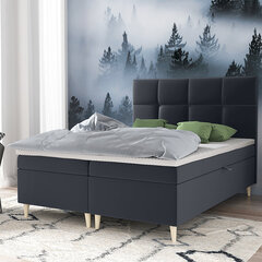 Кровать Selsey Sclarea Bonell 140x200 см, темно-серая цена и информация | Кровати | hansapost.ee
