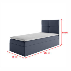 Кровать Selsey Satiri, 90x200 см, серая цена и информация | Кровати | hansapost.ee