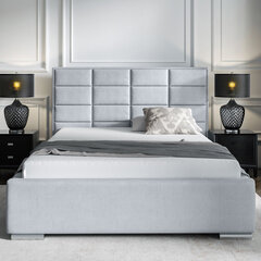 Кровать Selsey Elibin, 180x200 см, серая цена и информация | Кровати | hansapost.ee