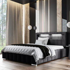 Кровать Selsey Foenum, 140x200 см, темно-серая цена и информация | Кровати | hansapost.ee