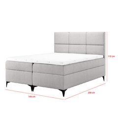 Кровать Selsey Firome, 140x200 см, светло-серая цена и информация | Кровати | hansapost.ee