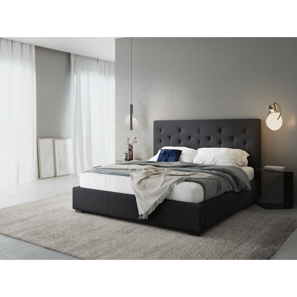 Voodi Micadoni Home Seri, 180x200cm, tumehall hind ja info | Voodid | hansapost.ee