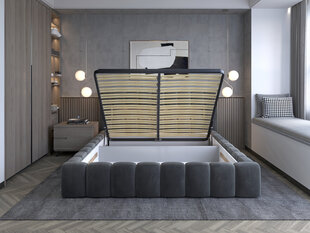 Кровать NORE Lamica 08, 140x200 см, серая цена и информация | Кровати | hansapost.ee
