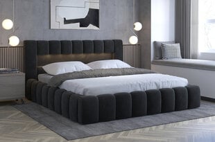 Кровать NORE Lamica 09, 140x200 см, черная цена и информация | Кровати | hansapost.ee