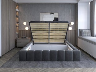 Кровать NORE Lamica 04, 160x200 см, желтая цена и информация | Кровати | hansapost.ee