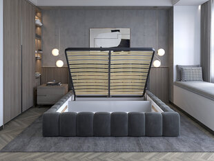 Кровать NORE Lamica 08, 160x200 см, серая цена и информация | Кровати | hansapost.ee