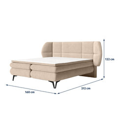 Кровать Selsey Cermone, 160x200 см, светло-коричневая цена и информация | Кровати | hansapost.ee