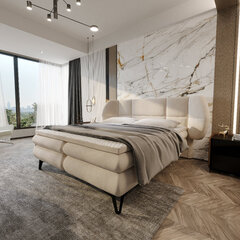 Кровать Selsey Cermone, 180x200 см, бежевая цена и информация | Кровати | hansapost.ee