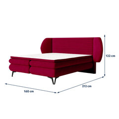 Кровать Selsey Cermone 3, 160x200 см, красная цена и информация | Кровати | hansapost.ee