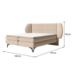 Кровать Selsey Cermone 3, 160x200 см, светло-коричневая цена и информация | Кровати | hansapost.ee