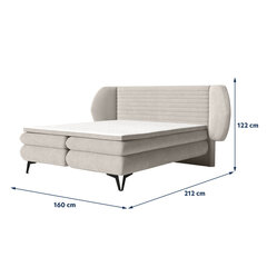 Кровать Selsey Cermone 3, 160x200 см, светло-бежевый цена и информация | Кровати | hansapost.ee