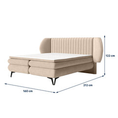 Кровать Selsey Cermone 2, 160x200 см, бежевая цена и информация | Кровати | hansapost.ee