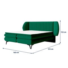 Кровать Selsey Cermone 2, 160x200 см, зеленая цена и информация | Кровати | hansapost.ee
