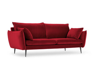 Трехместный бархатный диван Milo Casa Elio, красный/черный цена и информация | Диваны | hansapost.ee