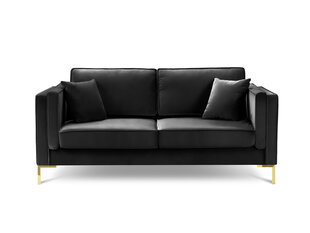 Двухместный бархатный диван Milo Casa Giuseppe, черный цена и информация | Диваны | hansapost.ee