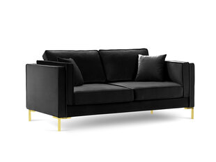 Двухместный бархатный диван Milo Casa Giuseppe, черный цена и информация | Диваны | hansapost.ee