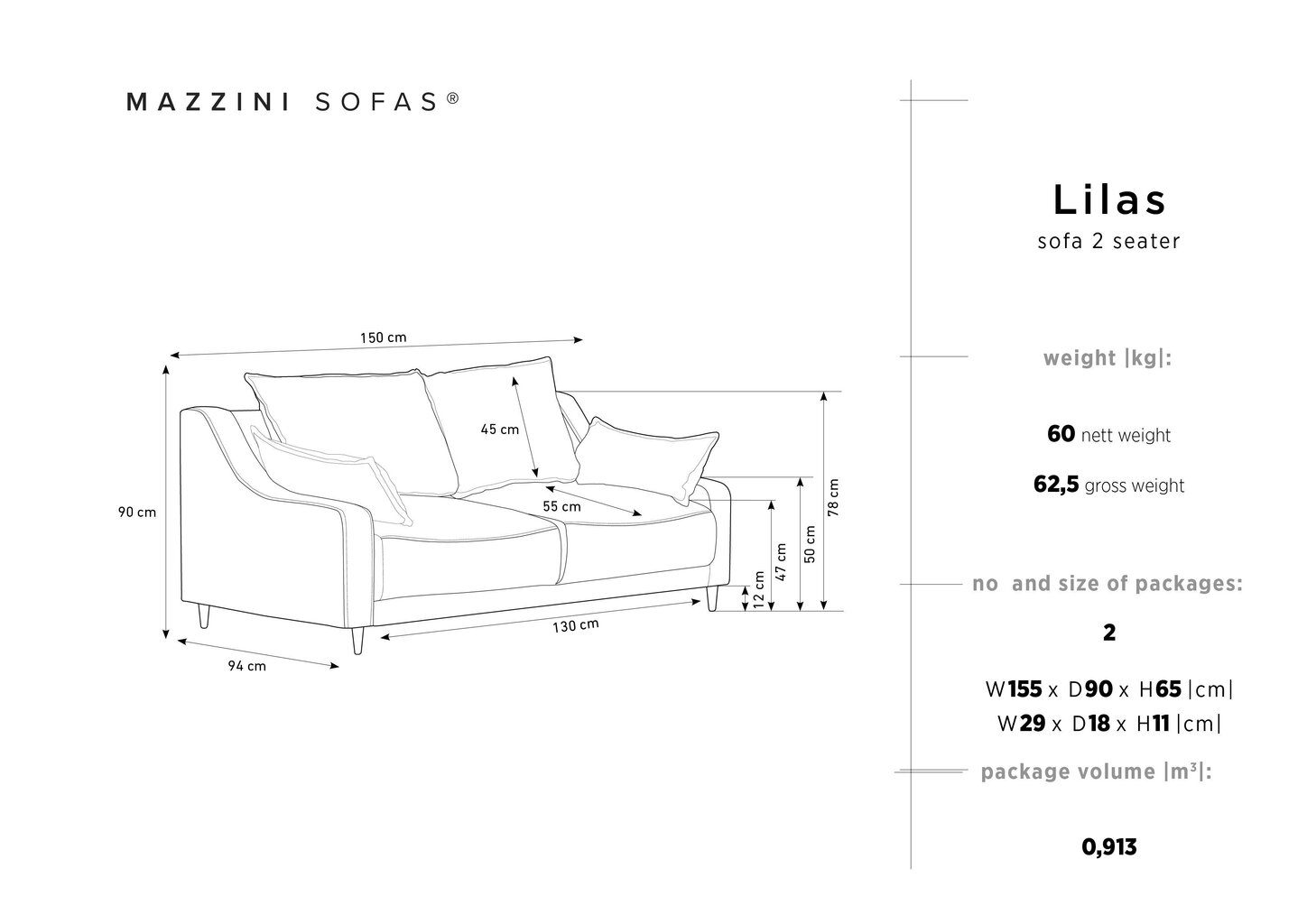 Kahekohaline samet diivan Mazzini Sofas Lilas, sinine hind ja info | Diivanvoodid ja diivanid | hansapost.ee