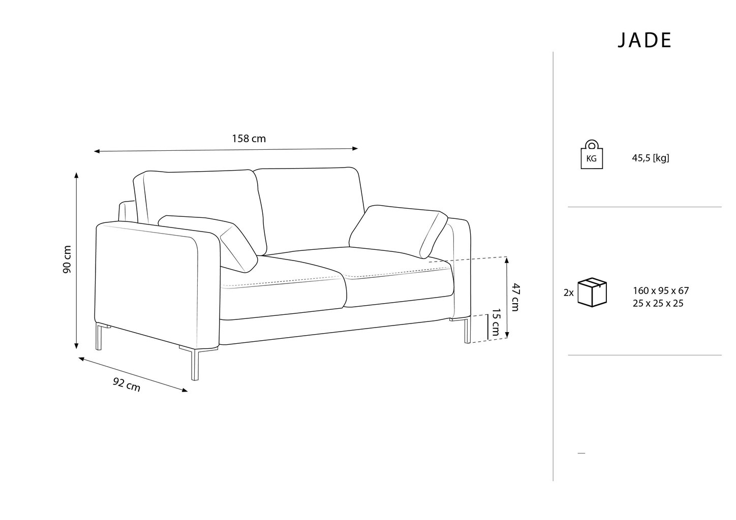 Diivan Micadoni Home Jade 2S, must цена и информация | Diivanvoodid ja diivanid | hansapost.ee