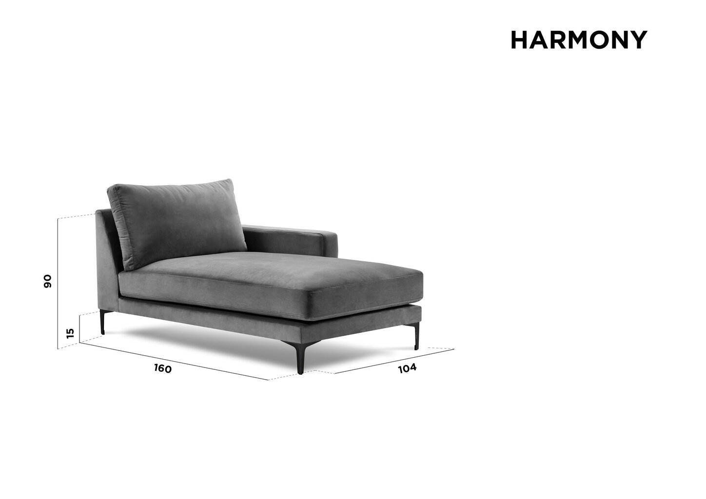 Kušett Kooko Home Harmony, hall hind ja info | Diivanvoodid ja diivanid | hansapost.ee
