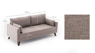 Раскладной диван Artie Bella 208, кремовый цена и информация | Диваны | hansapost.ee
