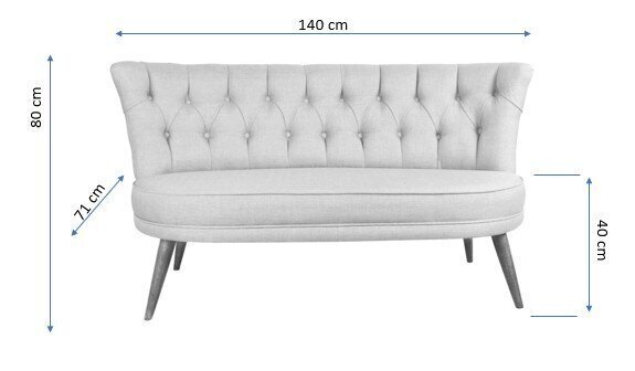 Diivan Artie Richland Loveseat, kollane цена и информация | Diivanvoodid ja diivanid | hansapost.ee