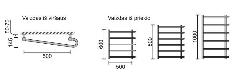 Käterätikuivati Rosela H, 500x600 mm, 250W цена и информация | Käterätikuivatid ja vannitoa radiaaotrid | hansapost.ee