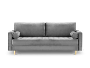 Трехместный диван Milo Casa Santo, серый/золотистый цена и информация | Диваны | hansapost.ee