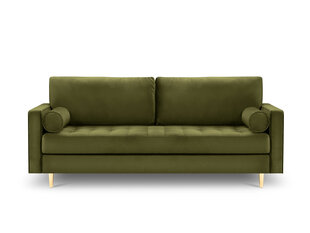 Трехместный диван Milo Casa Santo, зеленый/золотистый цена и информация | Диваны | hansapost.ee