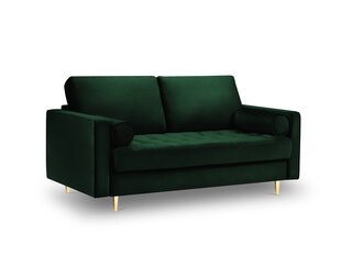 Двухместный диван Milo Casa Santo, темно-зеленый/золотой цена и информация | Диваны | hansapost.ee