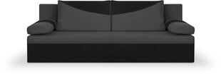 Трехместный диван Bellezza Polo, серый/черный цена и информация | Диваны | hansapost.ee