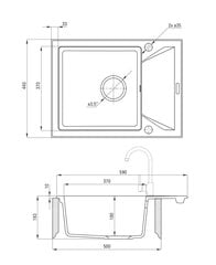 Deante гранитная кухонная мойка Deante Evora ZQJ 211A, Graphite цена и информация | Раковины на кухню | hansapost.ee