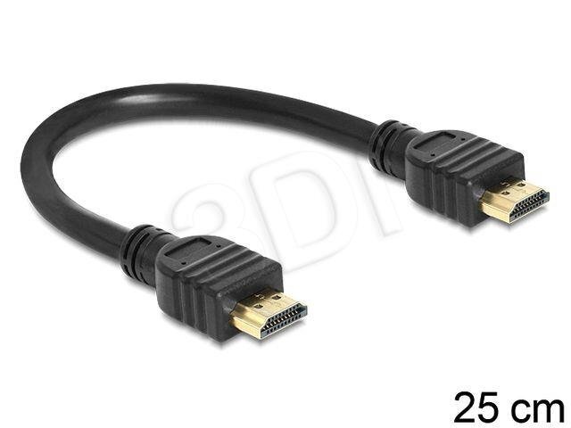 Delock - Kabel HDMI-HDMI v1.4 High Speed Ethernet 25CM цена и информация | Juhtmed ja kaablid | hansapost.ee