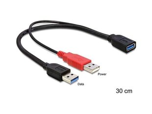 Delock - Kaabel USB 3.0 AMx2->AF 30cm hind ja info | Juhtmed ja kaablid | hansapost.ee