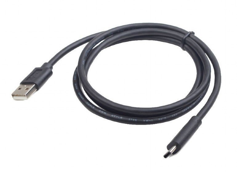 Kaabel Gembird USB 2.0 AC AM-CM, 1 m, must цена и информация | Juhtmed ja kaablid | hansapost.ee