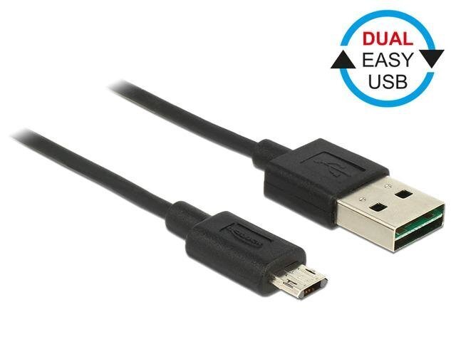Kaabel Delock Micro USB AM-BM DUAL EASY-USB, 1m цена и информация | Juhtmed ja kaablid | hansapost.ee