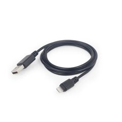 Kaabel Gembird USB data sync and charging lightning cable, 1m, black hind ja info | Juhtmed ja kaablid | hansapost.ee