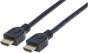 Toetab HDMI Etherneti kanalit Manhattan HDMI/HDMI V2.0 M/M 3D4K CL3 5M hind ja info | Juhtmed ja kaablid | hansapost.ee