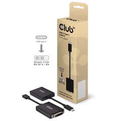 Club 3D, USB-C/DVI-D, 18 cm hind ja info | Juhtmed ja kaablid | hansapost.ee
