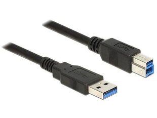 Delock Cable USB 3.0 Type-A male > USB 3.0 Type-B male 2m black hind ja info | Juhtmed ja kaablid | hansapost.ee