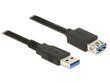 Delock Extension cable USB 3.0 Type-A male > USB 3.0 Type-A female 1m black цена и информация | Juhtmed ja kaablid | hansapost.ee