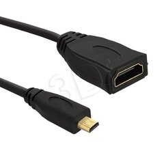 Кабель Qoltec Micro HDMI DM/HDMI AF v1.4 | 0,2 м цена и информация | Qoltec Телевизоры и аксессуары | hansapost.ee