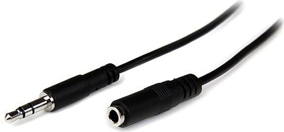 Audio Pikendusjuhe (3.5 mm) Startech MU2MMFS   (2 m) Must цена и информация | Juhtmed ja kaablid | hansapost.ee