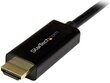 DisplayPort-HDMI Kaabel Startech DP2HDMM2MB   (2 m) Must hind ja info | Juhtmed ja kaablid | hansapost.ee